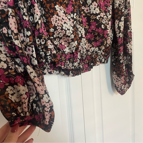 Ann Taylor Dark Florals Blouse - Picture 2 of 4